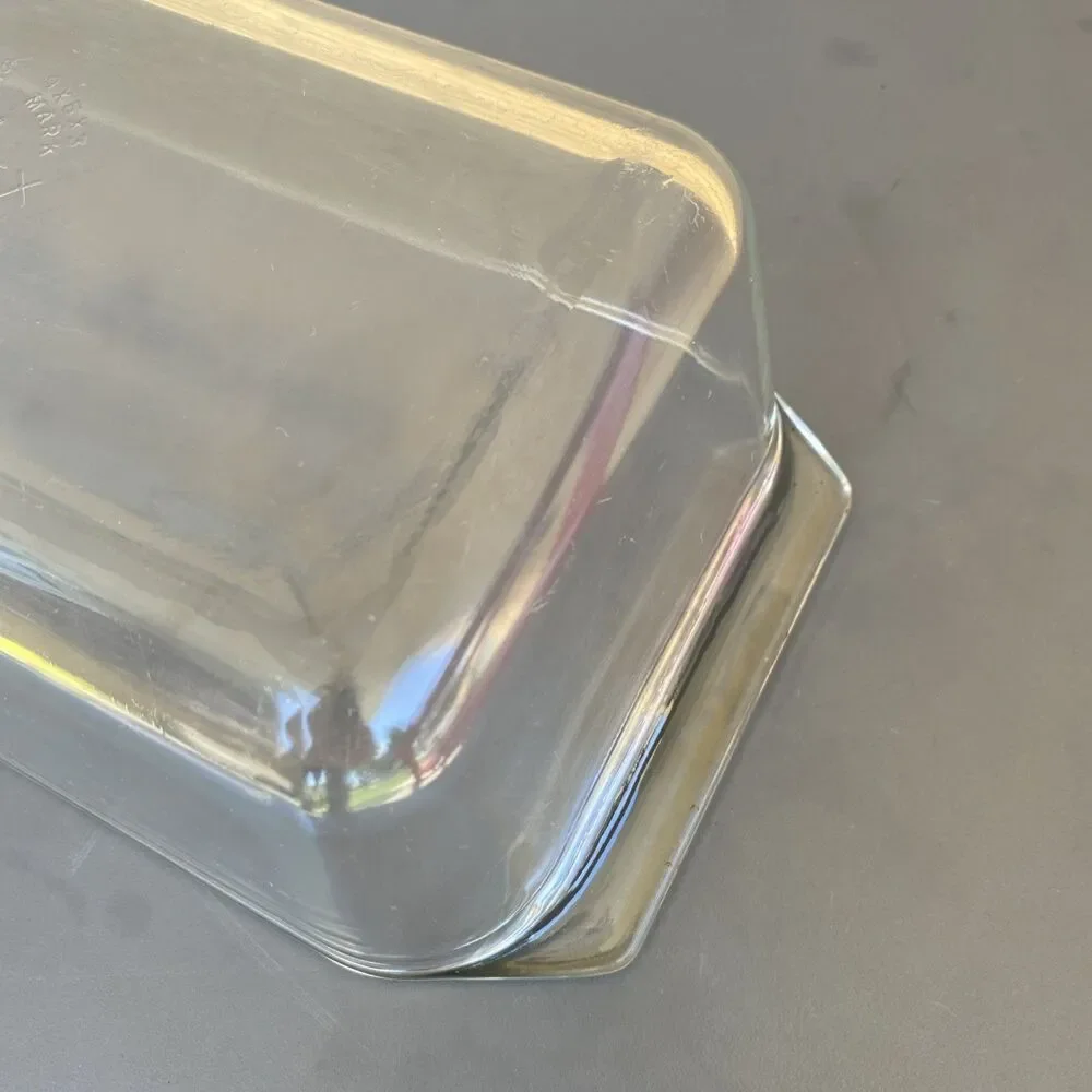 Pyrex Loaf Pan Baking Dish #215 B Clear 9x5x3 Vintage USA 1.5 qt Borosilicate